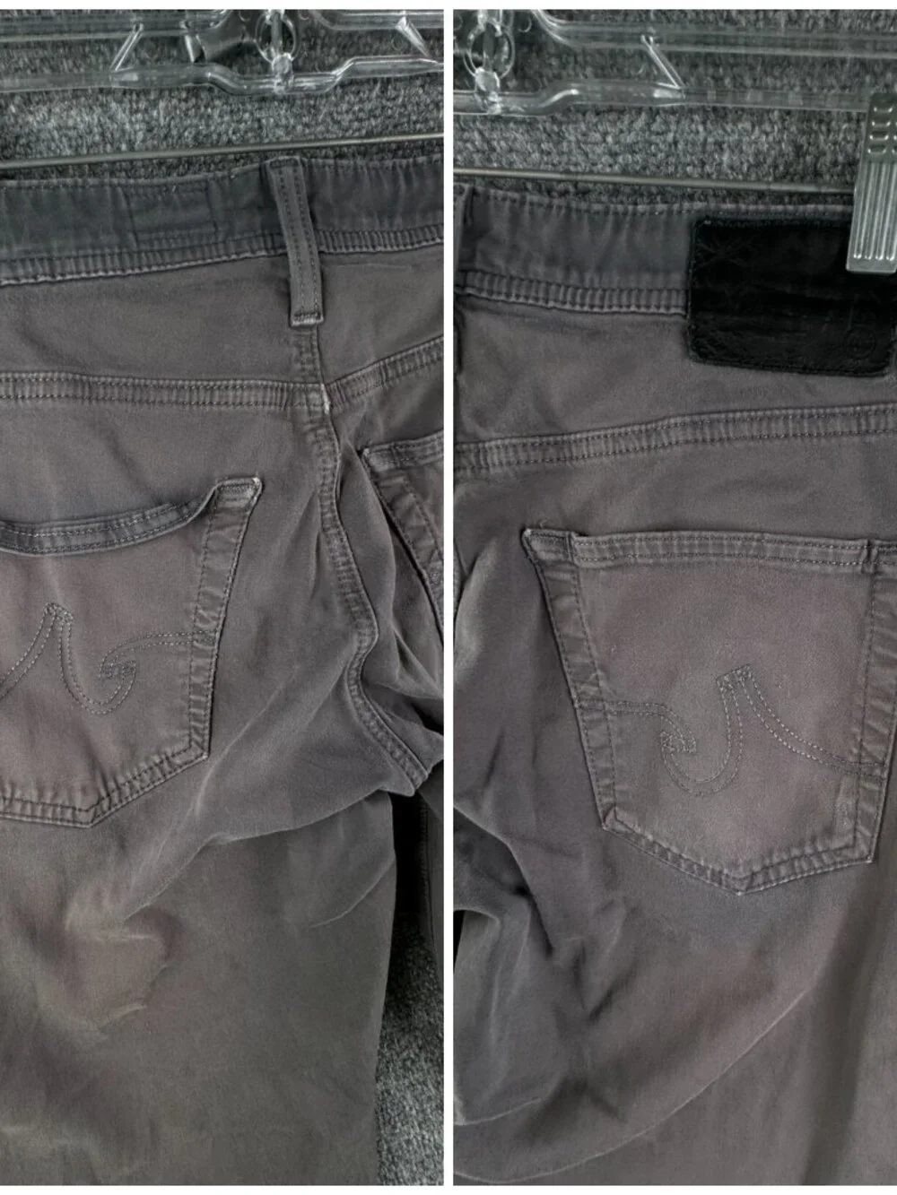 AG Adriano Goldschmied Pants Brown/gray The Graduate Tailored Leg 31x32 USA Made